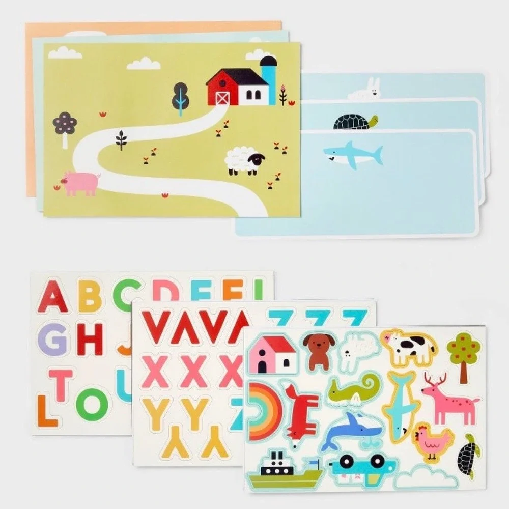 Gigglescape Magnetic Easel & Letters Set Kids New 136pc Wood Toy